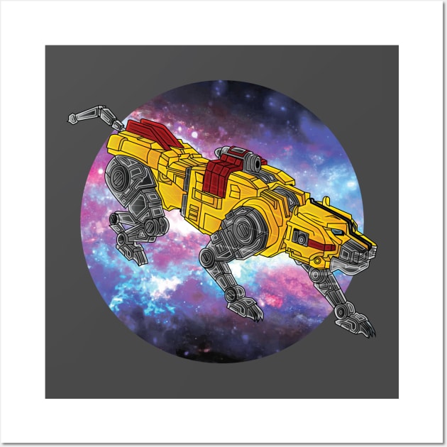 FYI Yellow Mini-Lion Bot Wall Art by TommyArtDesign